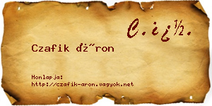 Czafik Áron névjegykártya